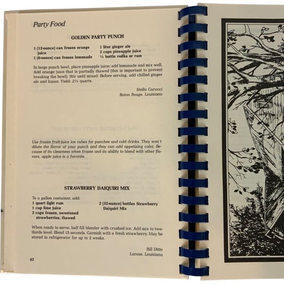 Down The Bayou Cookbook A Collection of Favorite Cajun Recipes Spiral Bound 1998 - Picture 5 of 13